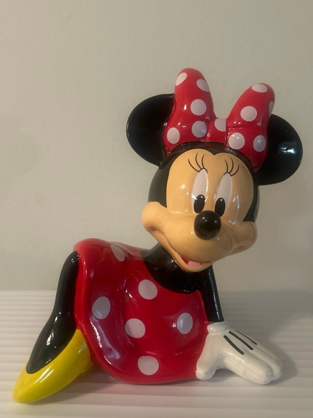 Disney Minnie Mouse Red Polka Dot Ceramic bank